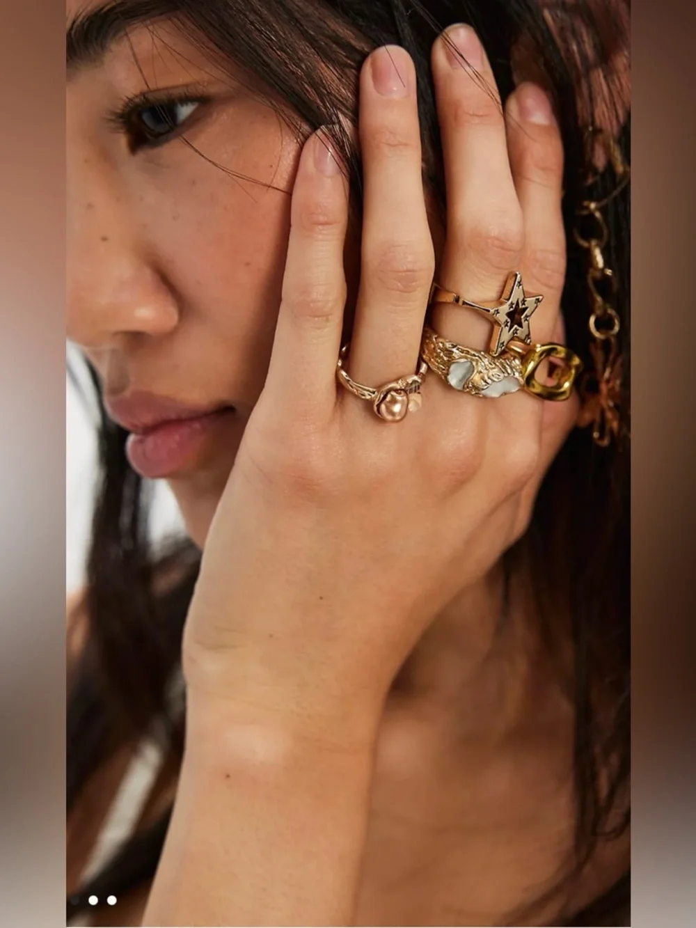 Free People Starry Sky Ring Size New in Bag Size 8 - Picture 3 of 4